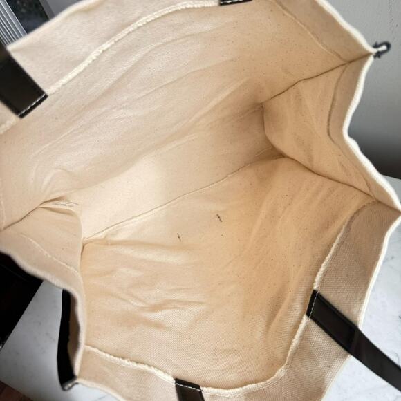 Narciso Rodriguez Parfums Cream Canvas Black Trim Tote Bag - Picture 4 of 5